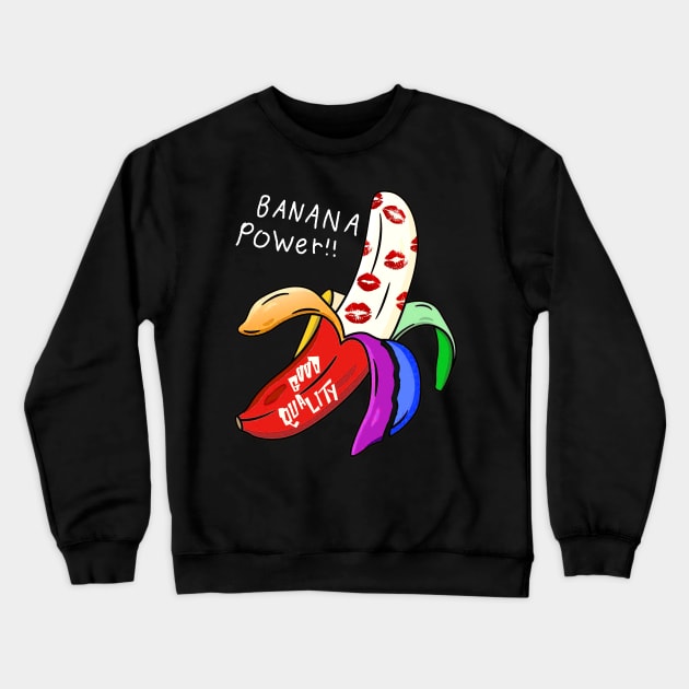 Banana Rainbow Crewneck Sweatshirt by OB.808 STUDIO
